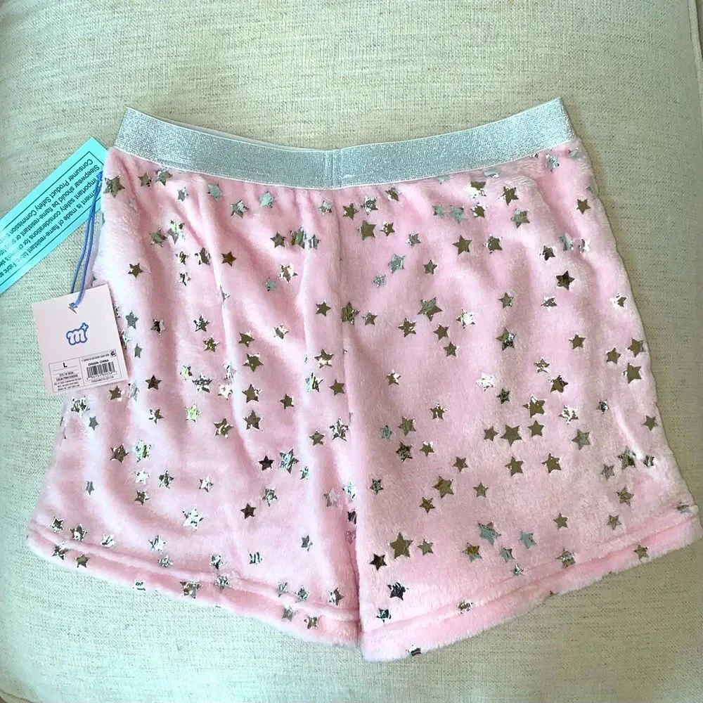 NEW Girls Pink Star Sleep Shorts